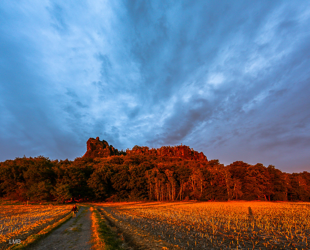 Lilienstein und Abendsonne