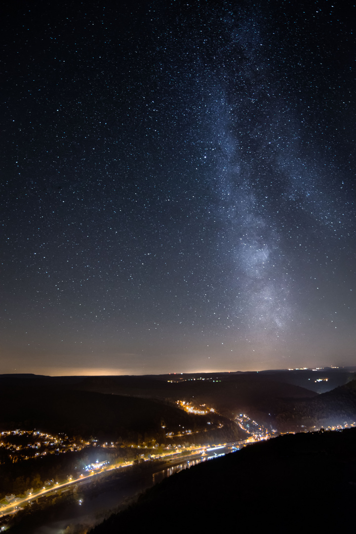 Lilienstein und die Milchstraße