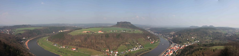 Lilienstein vom Königstein aus