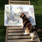Lilli betrachtet das neue Gemälde