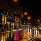 Limbecker Platz (Essen, Ruhrgebiet) by Night and Rain