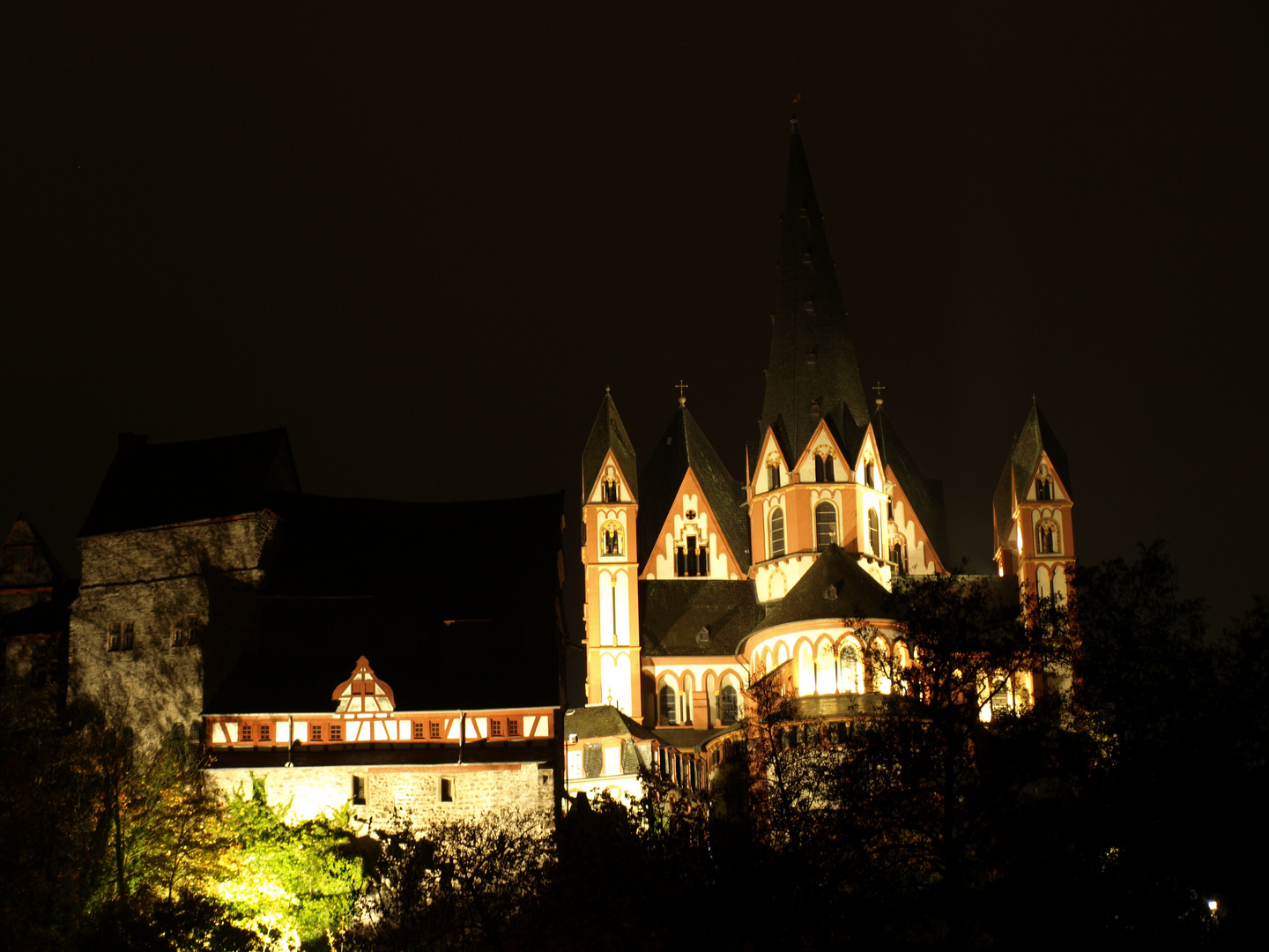 Limburger Dom bei Nacht