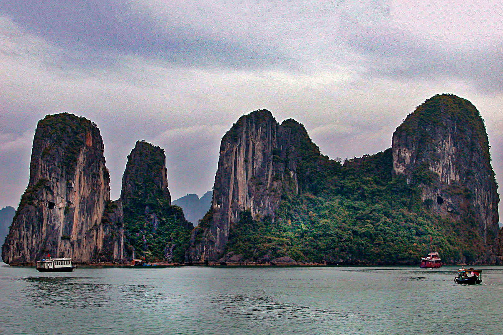 Lime stones at the Ha Long Bay