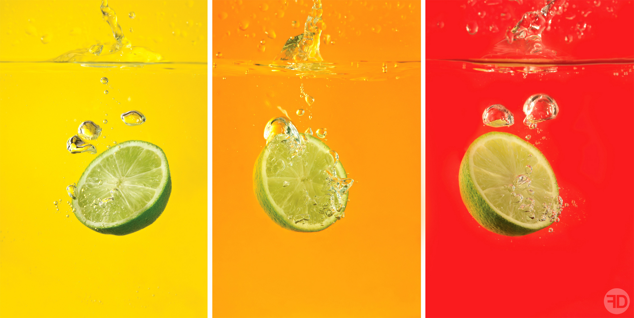 limes in water