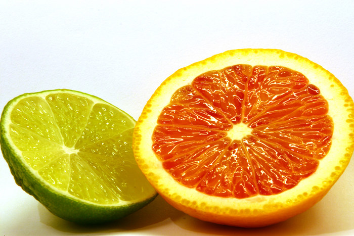 Limette und Blutorange