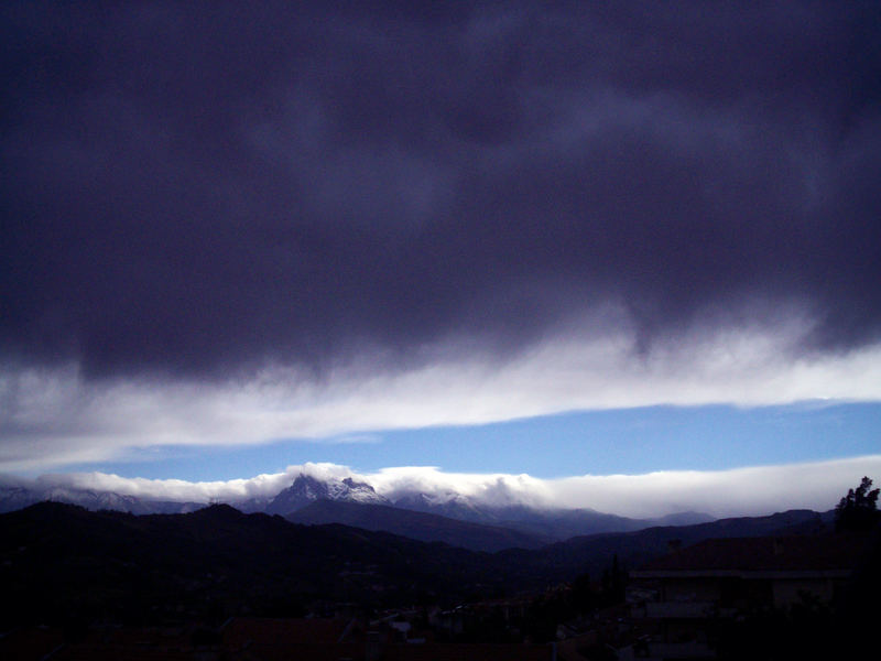 L'impatto della tempesta sul Gran Sasso