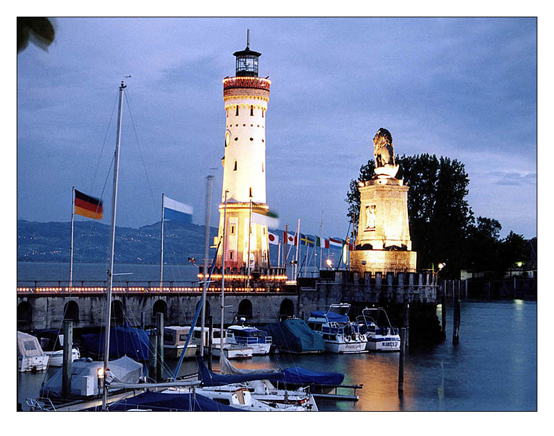 Lindau - Abendstimmung am Hafen