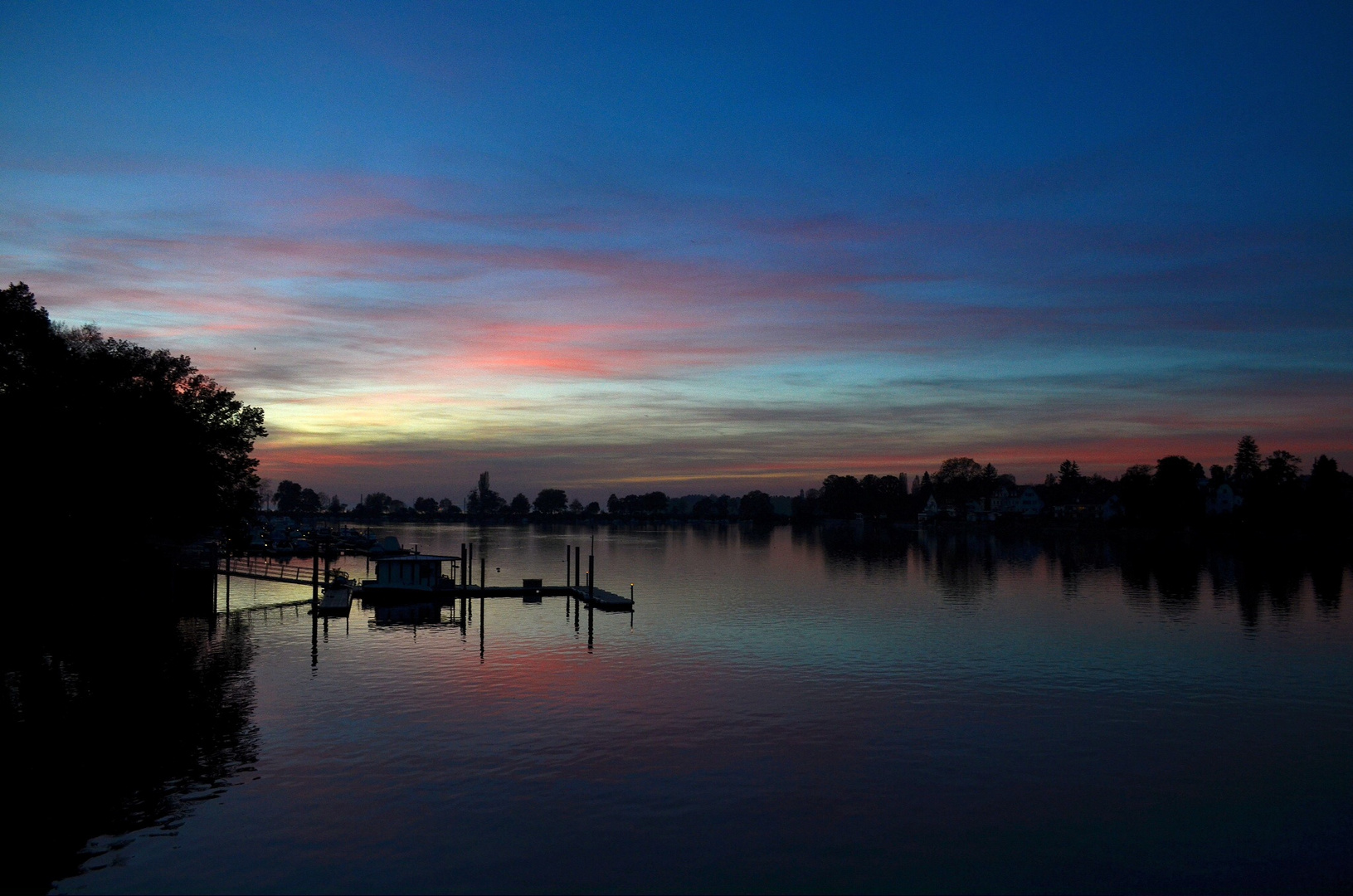 Lindau am Bodensee in der Abenddämmerung