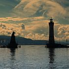 Lindau, Bodensee Hafen Ein-und Ausfahrt