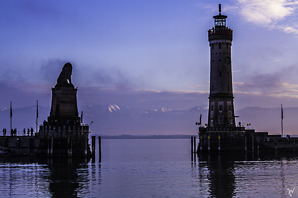 Lindau Hafen im Winter