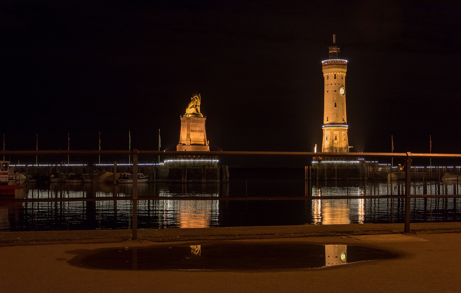 Lindau Hafen, Nacht