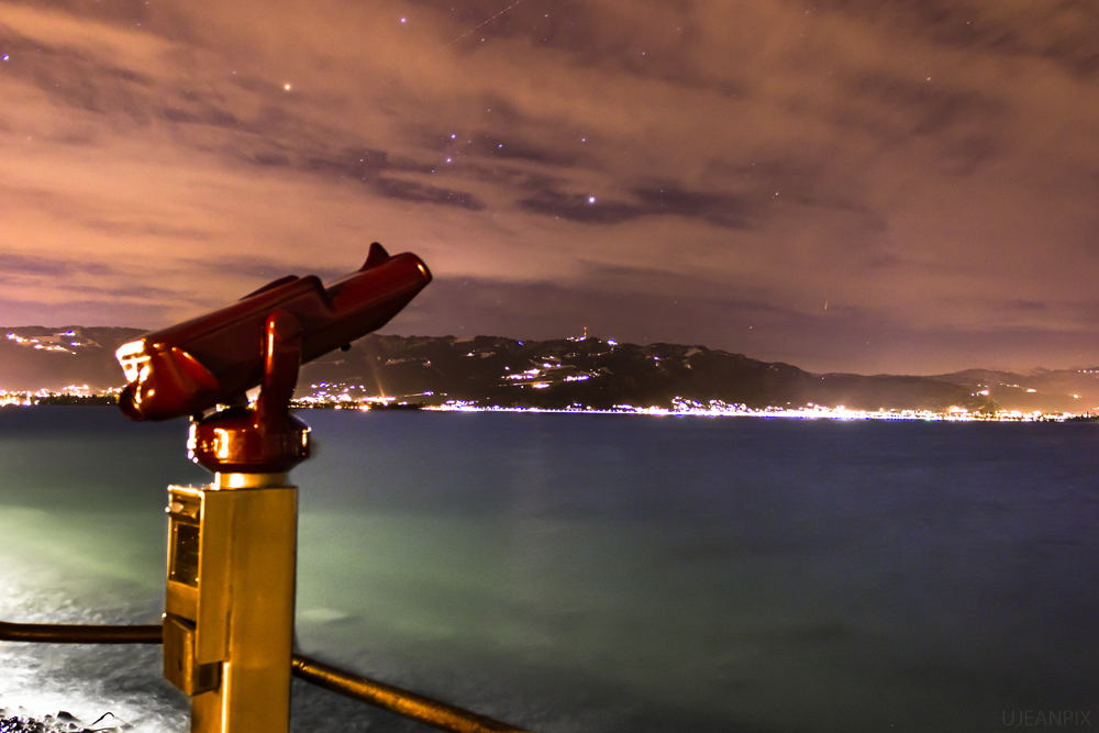 Lindau Insel am Bodensee bei Nacht