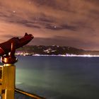 Lindau Insel am Bodensee bei Nacht