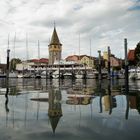 Lindau Insel Hafen im Spiegel