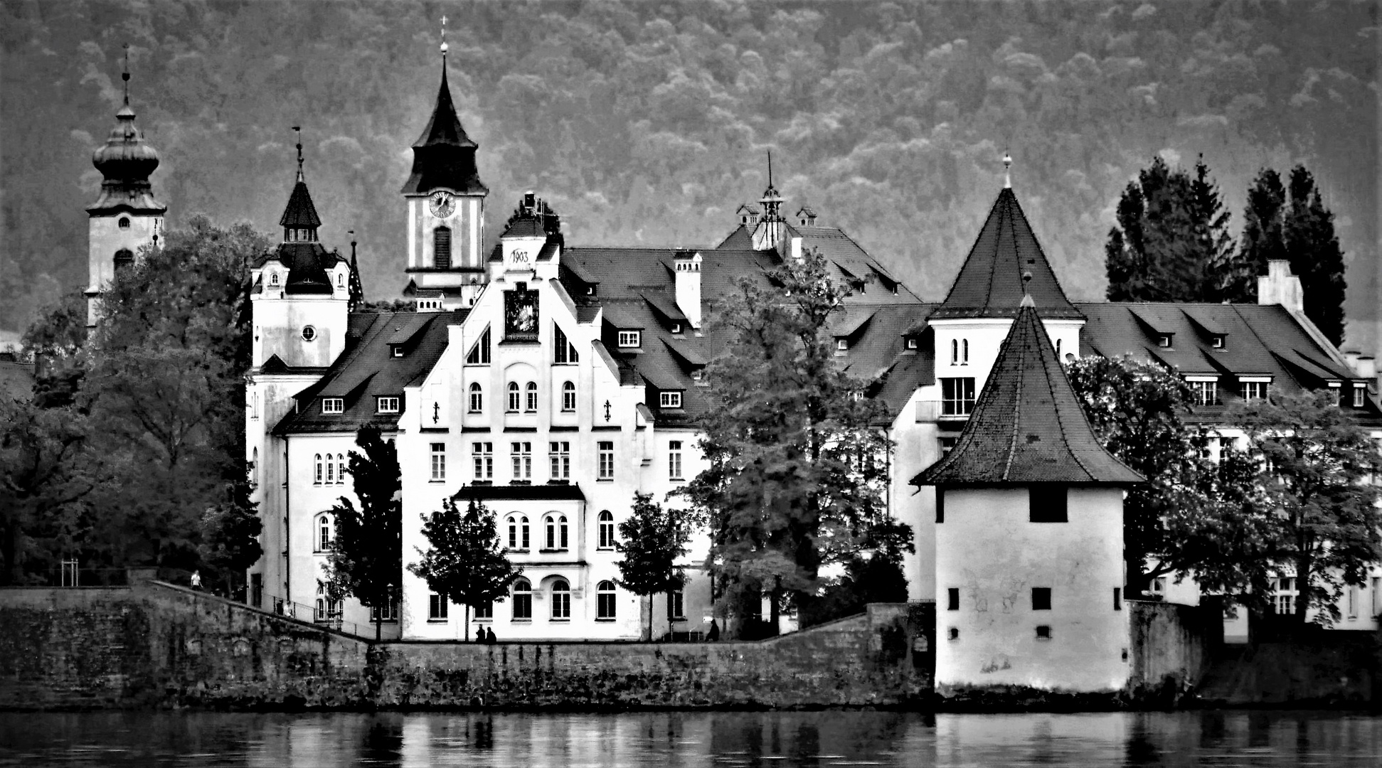 Lindau - Luitpold-Kaserne und Pulverturm