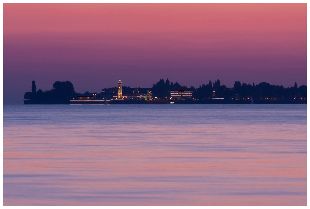 Lindau nach dem Sonnenuntergang