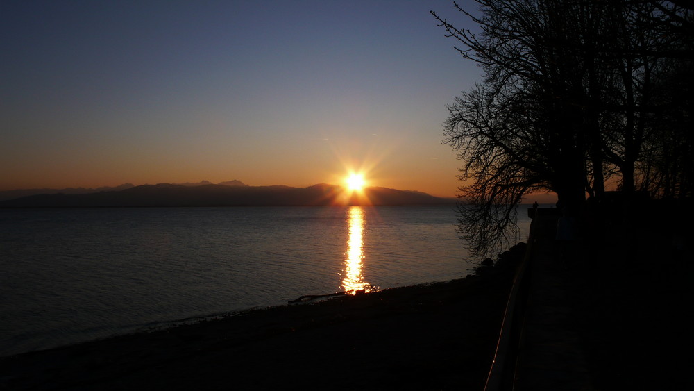 Lindau nach Weihnachten 2008 mit Blick in die Schweiz