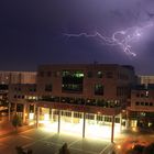 Linden Center im Gewitter