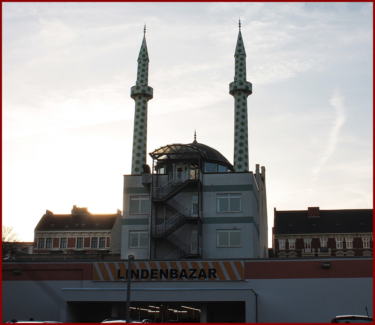Lindenbazar und Moschee in Hamburg