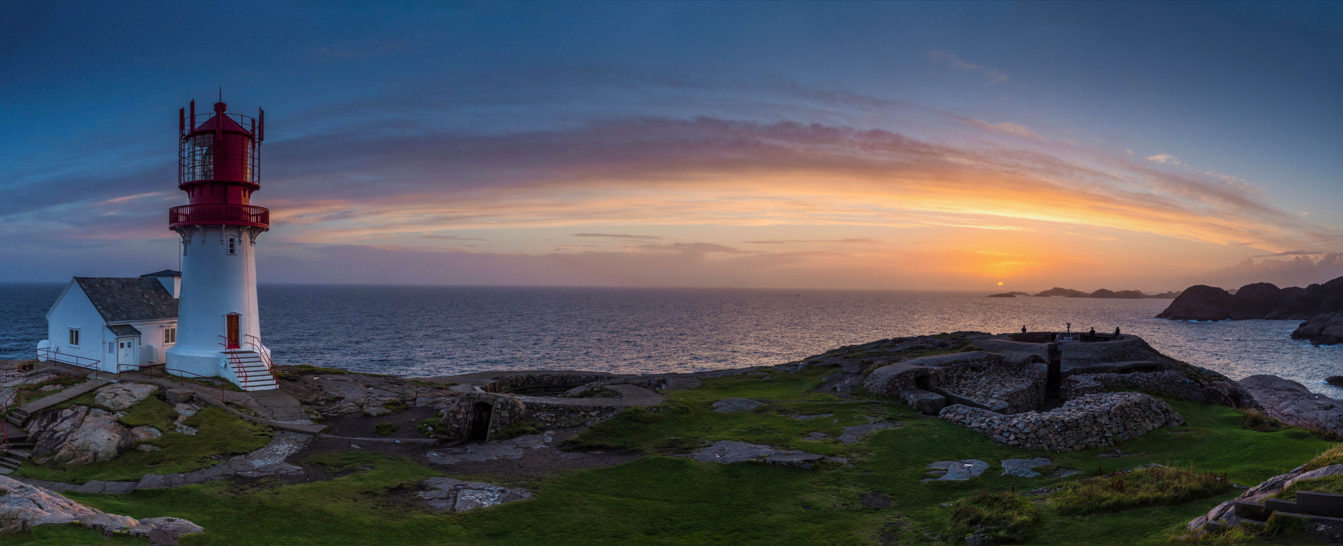 Lindesnes Fyr bei Sonnenuntergang