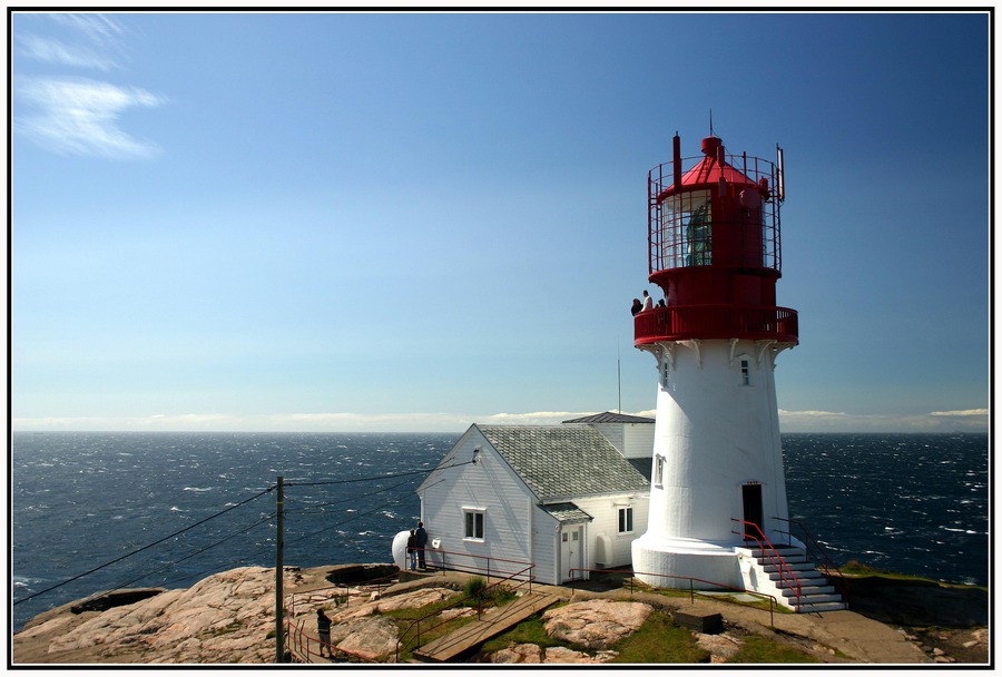 Lindesnes fyr / Vest - Agder; oder: "2518 km zum Nordkap"