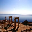 Lindos Meerblick mit Ruinen