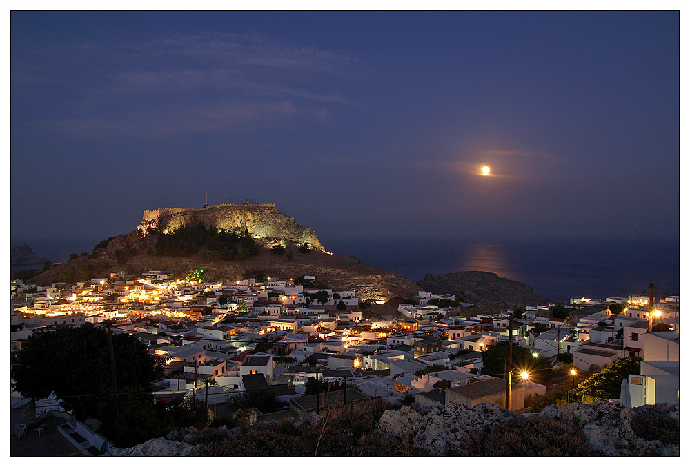 Lindos und der Vollmond