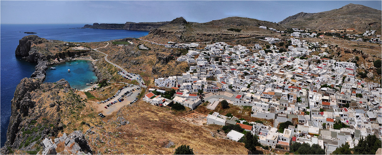 Lindos von der Akropolis