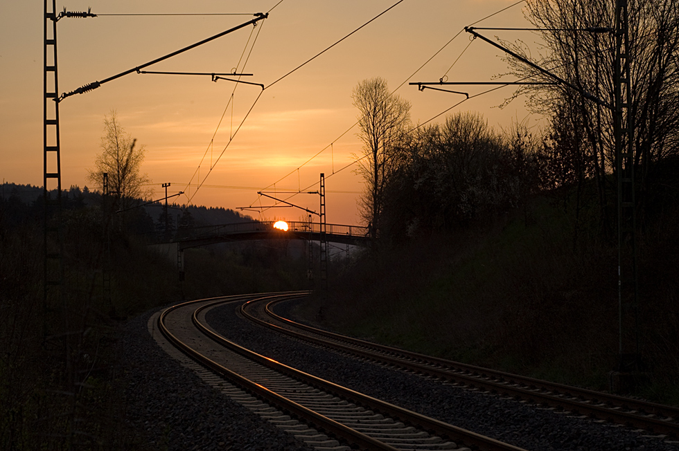 lines at sunset