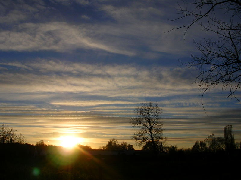 lines on the sky