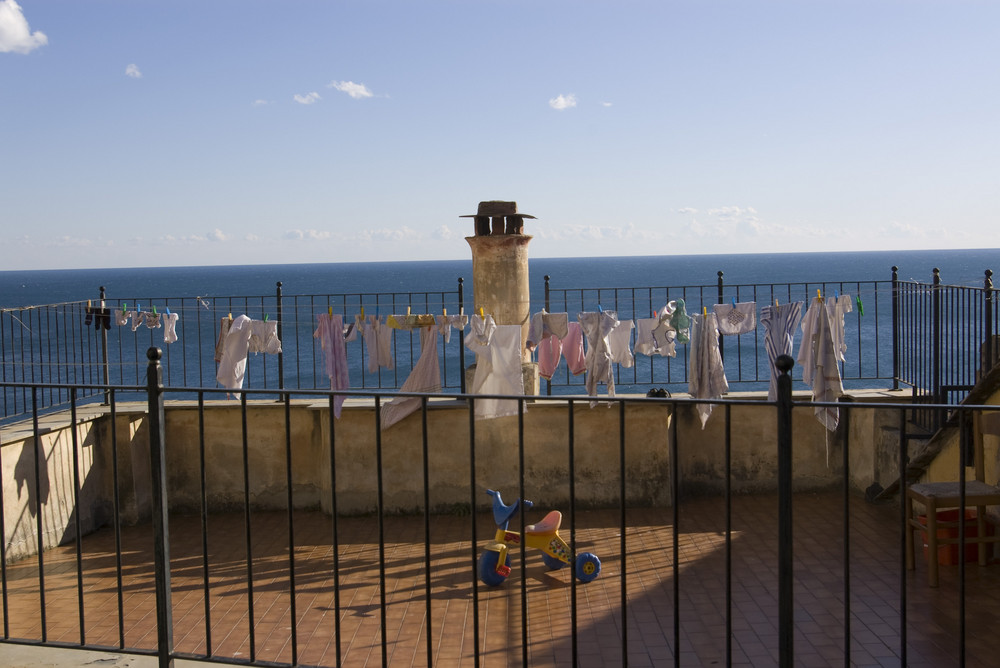 Linge sur terrasse Cervo