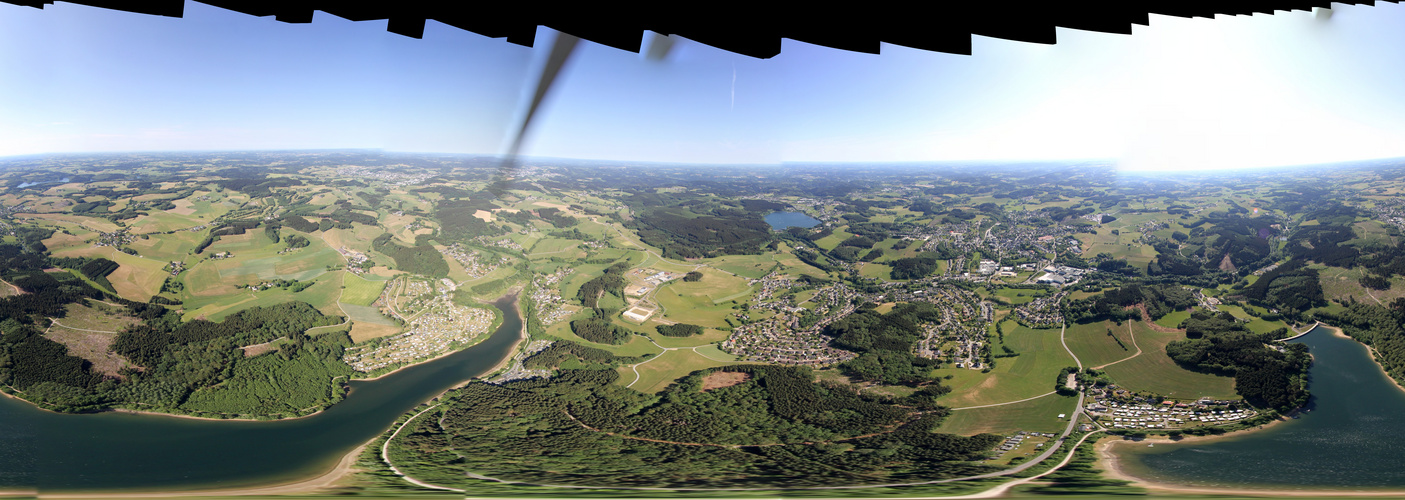 Lingesee, Brucher , Marienheide Panoramaluftbild