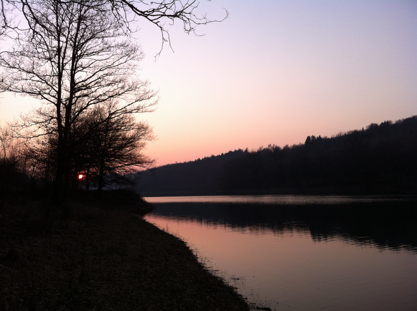 Lingeser Talsperre im Abendrot