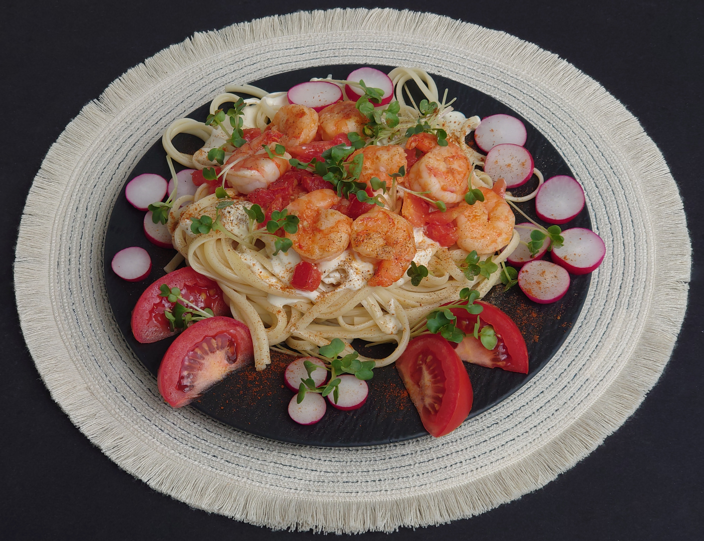 Linguine mit Garnelen