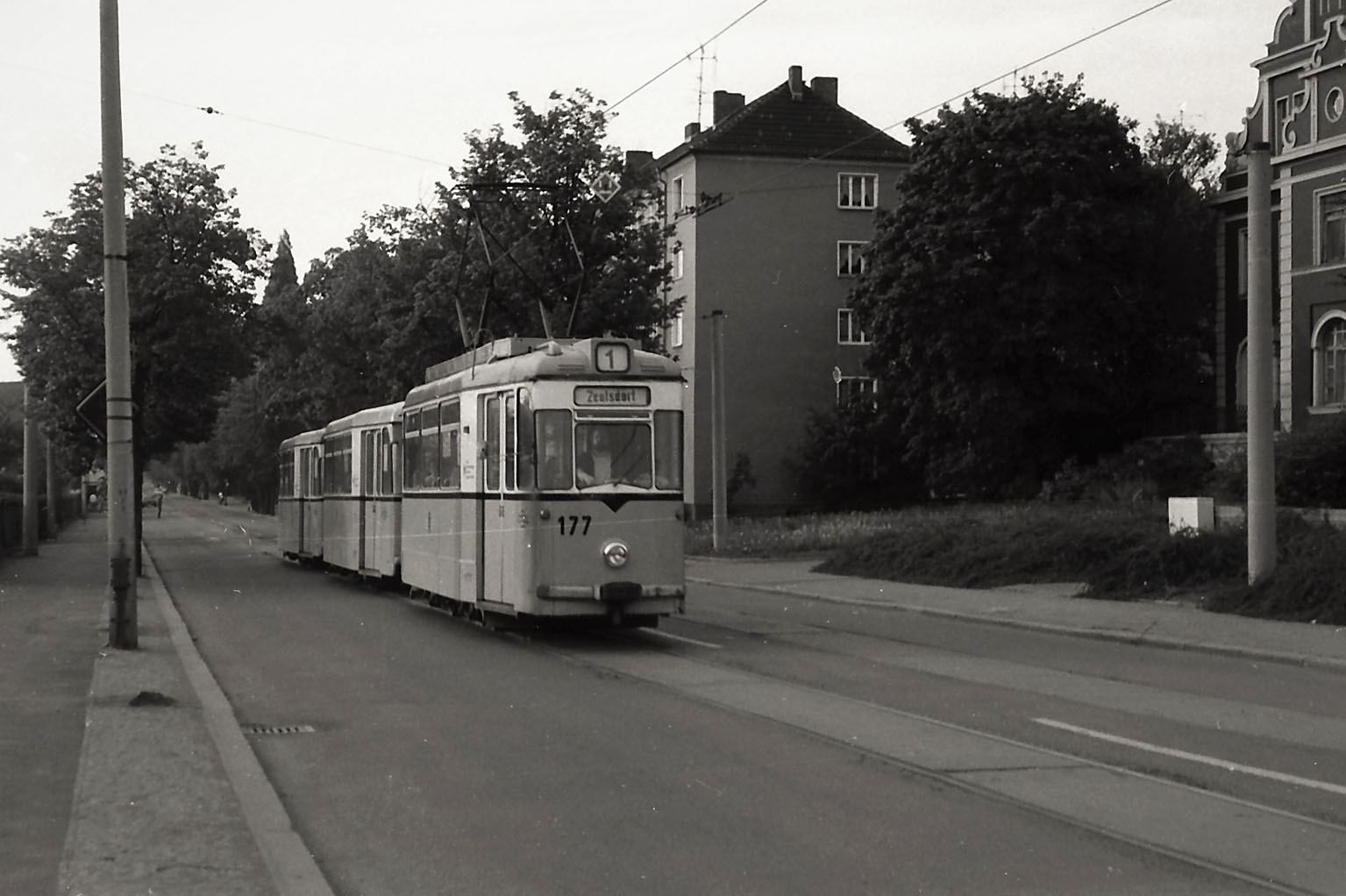 Linie 1 nach Zeulsdorf .