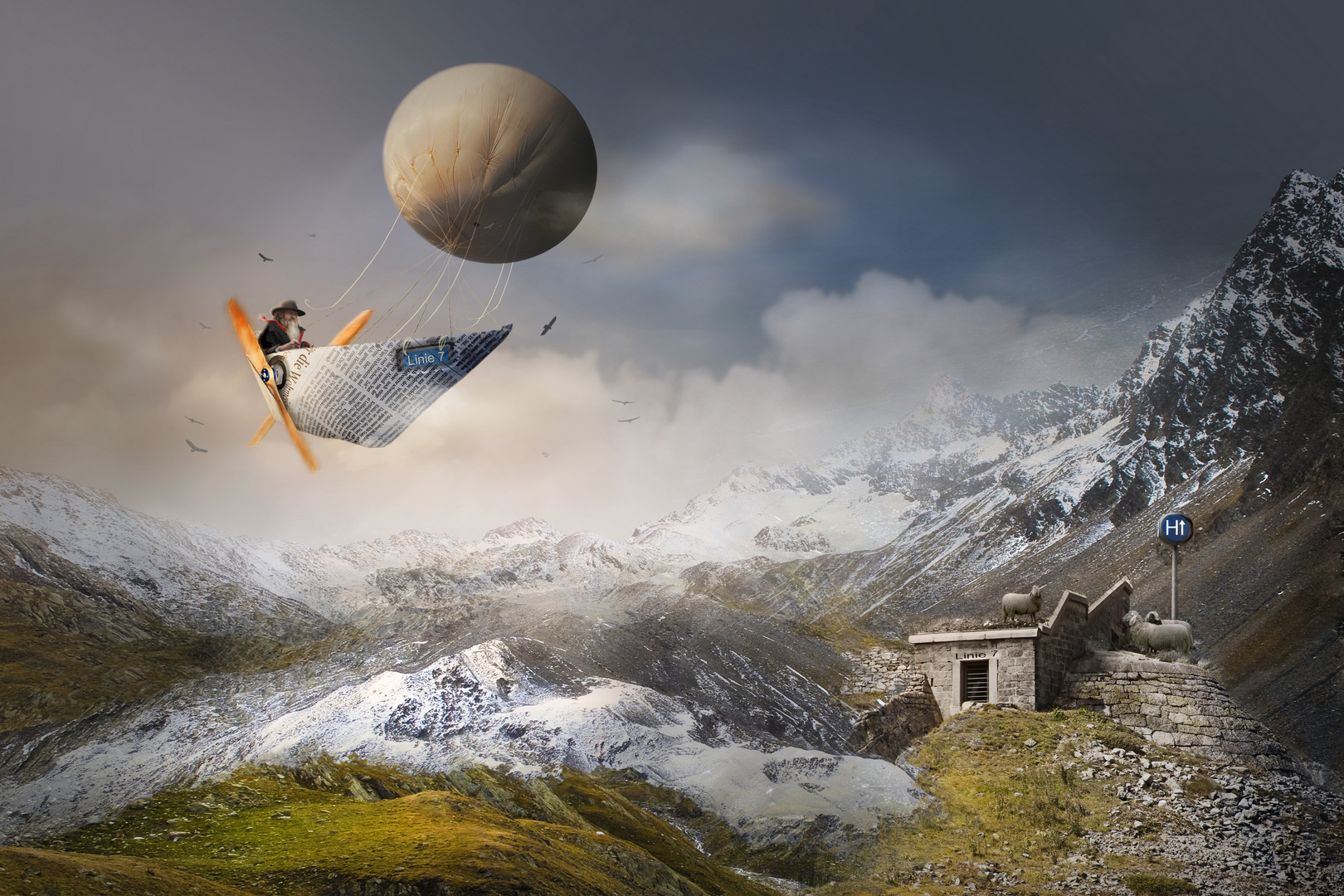 Linie 7 Foto & Bild fotomontage, composing , traumwelten Bilder auf