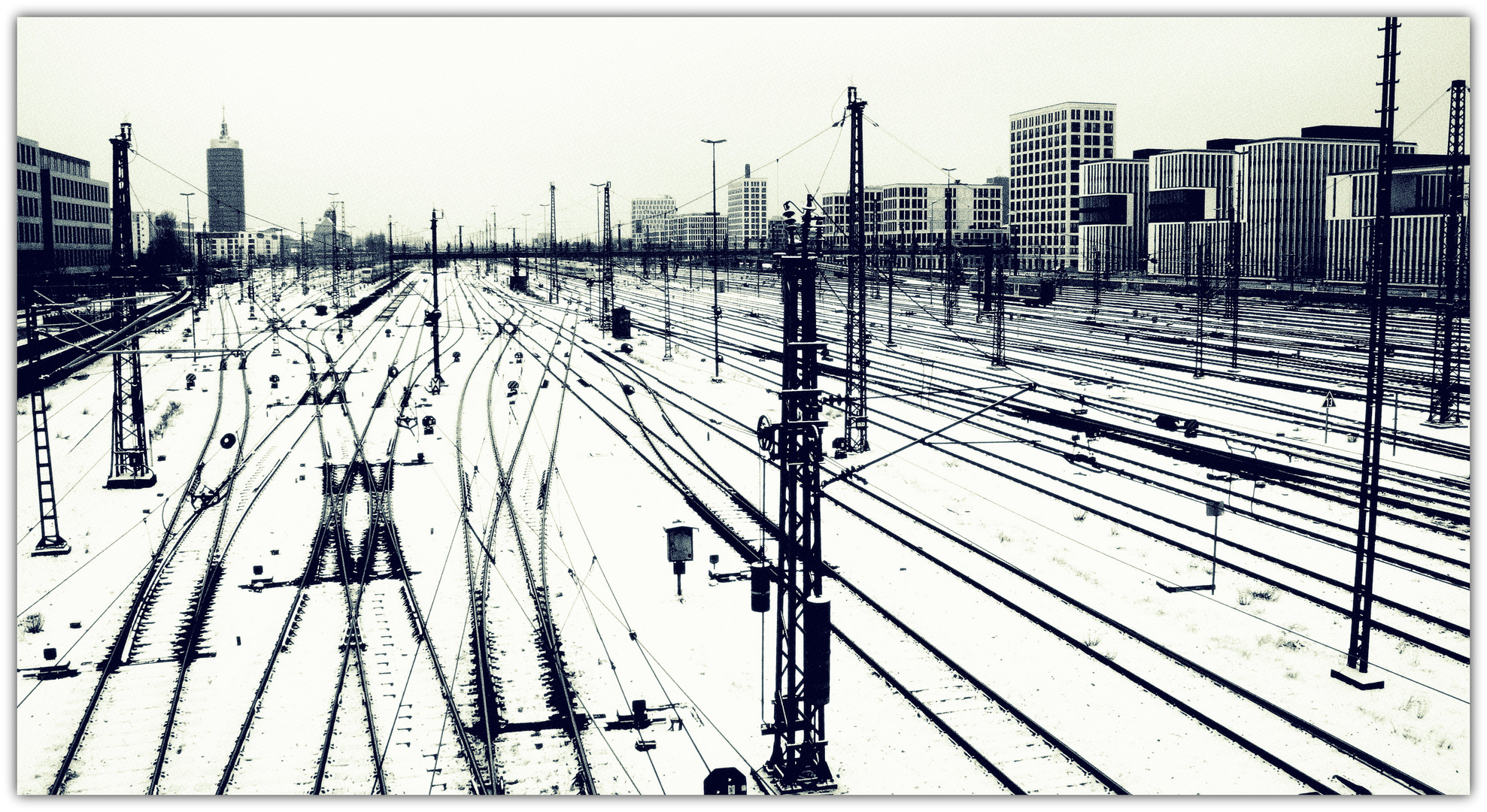 linien im schnee