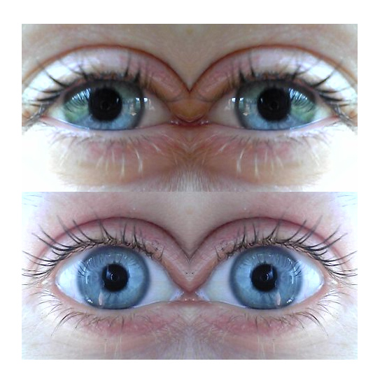linkes Auge blau, rechtes Auge... Foto & Bild fotos von teilen des gesichts, körperdetails