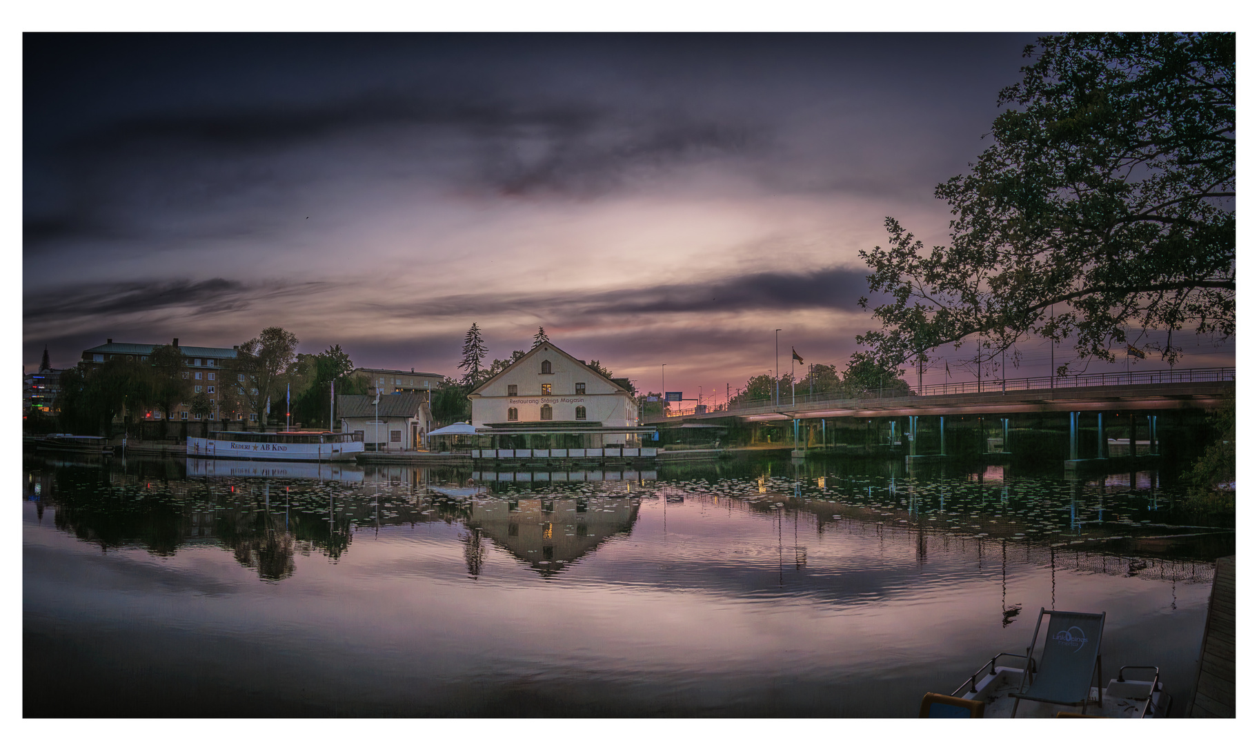 Linköping - Sonnenuntergang am Kinda Kanal