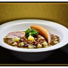 Linsensuppe mit Wiener Würstchen