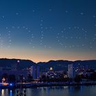 Linzer Klangwolke 2016 - SPAXELS (SPAce piXELS) über Linz. 