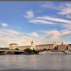 Linz/Nibelungenbrücke, kurz vor Sonnenuntergang ...