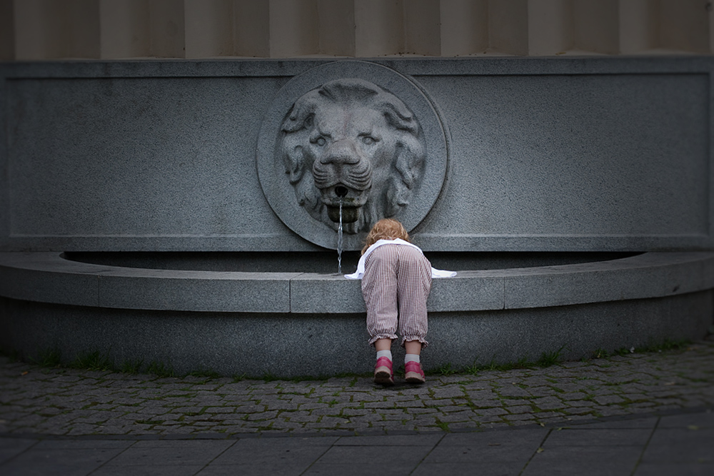 Lion and child