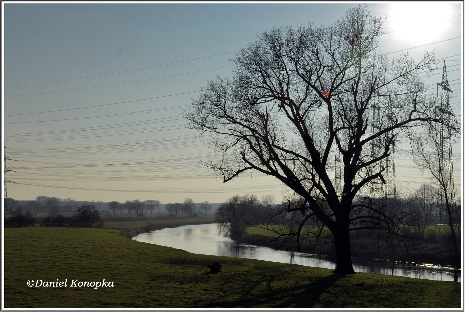 Lippe beim Sonnenuntergang