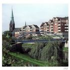 Lippebrücke mit Marienkirche; Lünen