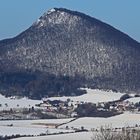 Lipska hora, der böhmische Lippenberg am Morgen des letzten kalendarischen Wintertages ...