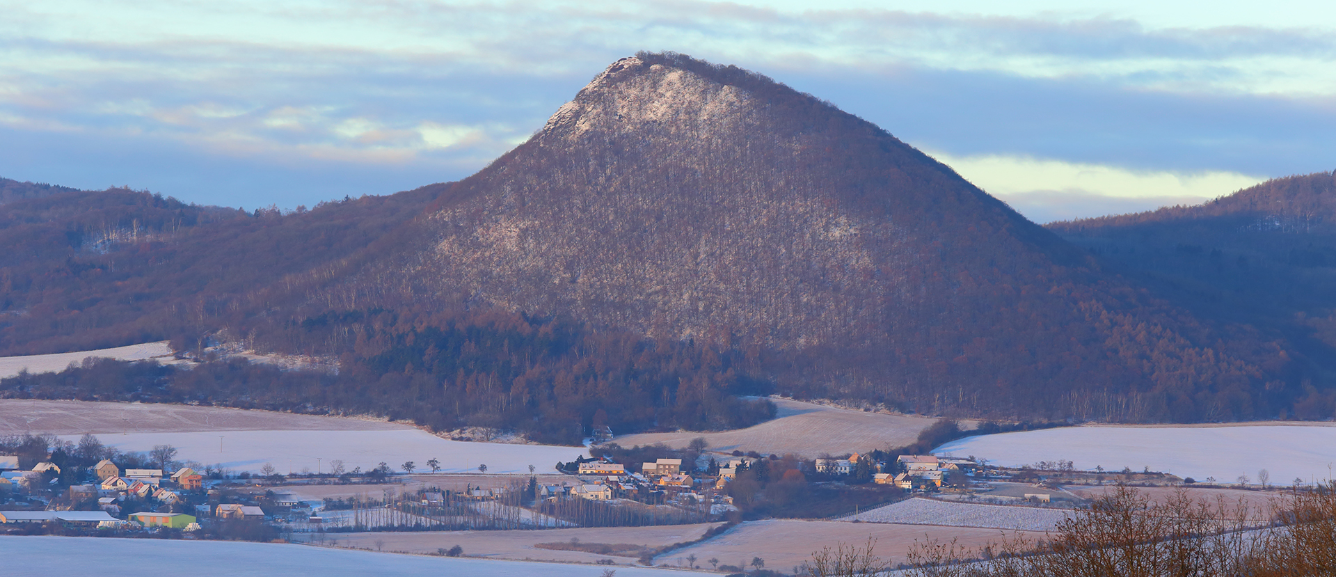 Lipska hora im Böhmischen  Mittelgebirge am zweiten Weihnachtsfeiertag