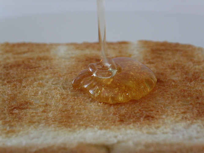 Liquid honey on toast...