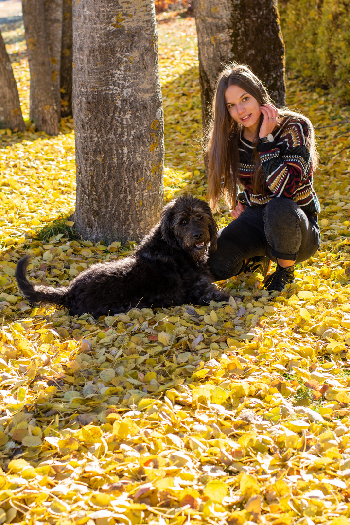 Lisa Marie mit Hund Luna