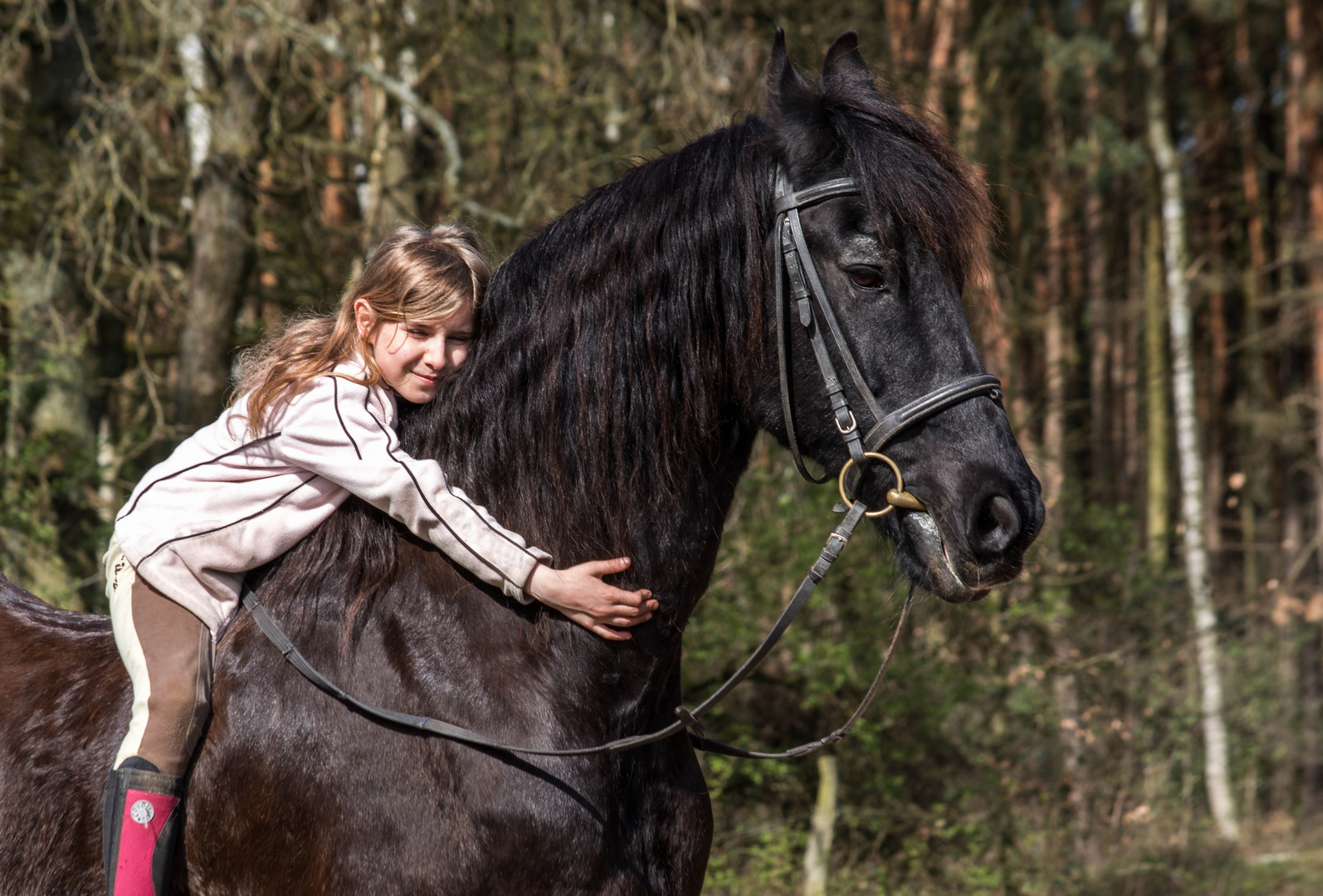 Lisa und ihr Friese Foto & Bild tiere, tier und mensch, pferdebilder
